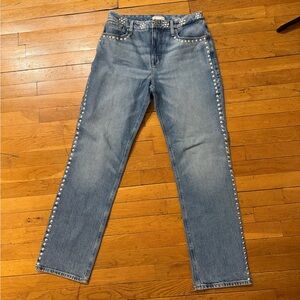 Good American Icon Studded Straight Jeans